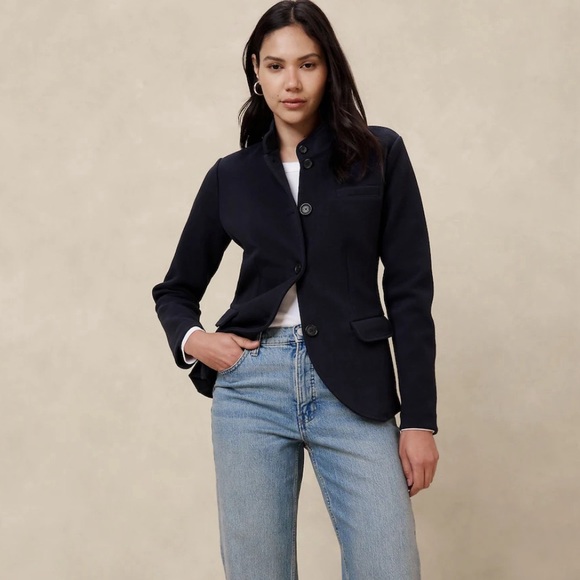 NWT Banana Republic Factory Navy Blazer XL - Picture 2 of 11